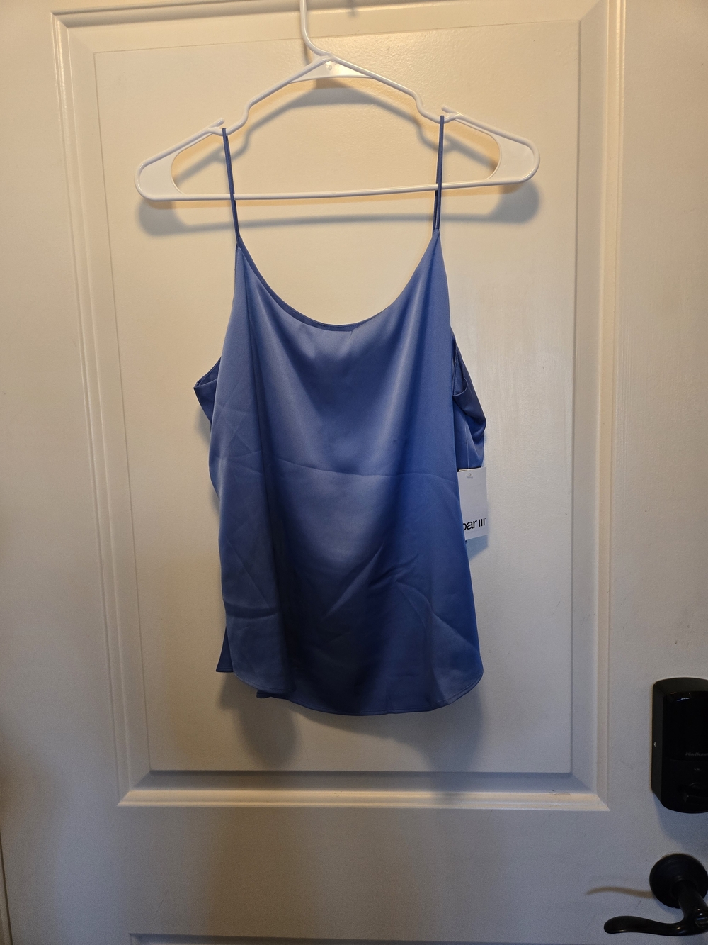 Bar III NWT Satin Spaghetti Strap Cami in Periwinkle Blue $49 Retail
